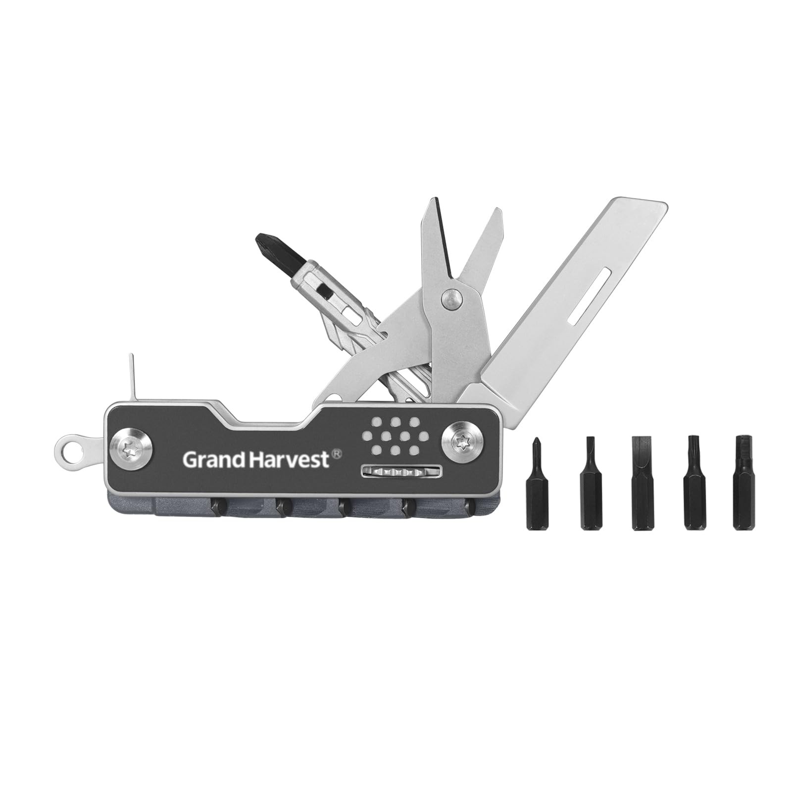 Multi-Tool, 7-in-1 Folding Knife Multi-Purpose Tool with Accessory Switch, Sc…
