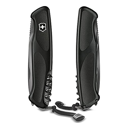 VICTORINOX Knife Camp Ranger Grip 55 Onyx Black Guarantee 0.9563.C31P Large