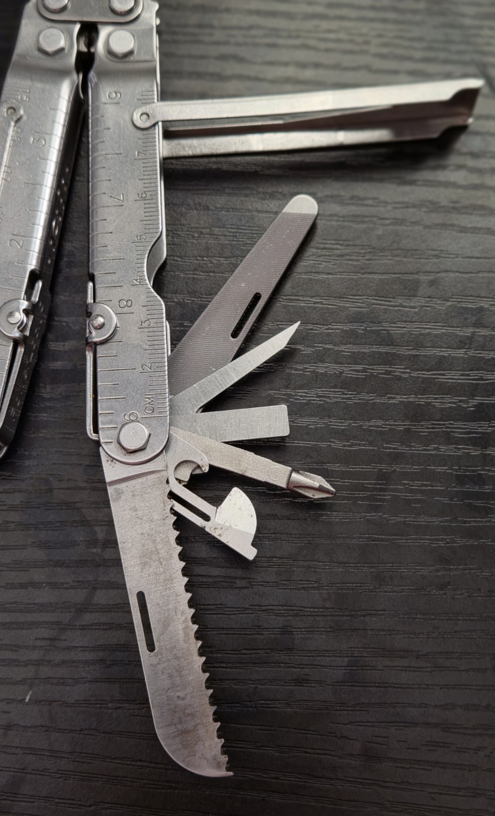 Vintage SOG PowerLock S60 Multi-Tool Patent Stamp Lynnwood WA Leather Sheath