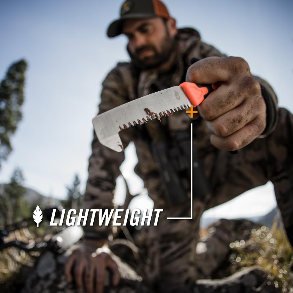 Gear Vital Pack Compact Saw, Stainless Steel Sawtooth Blade for Camping, Hunting
