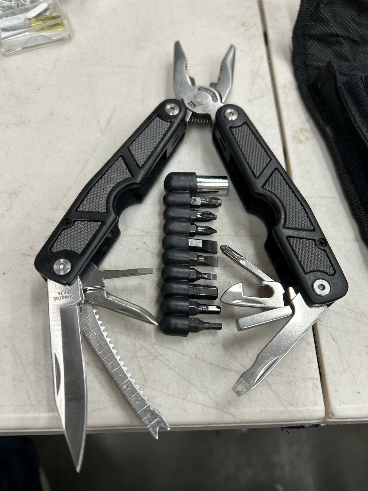 Teracom Components Multi Tool. Knives,saw,leather punch,screwdrivers.