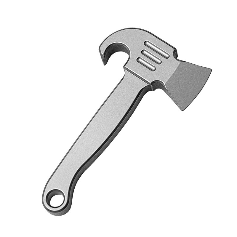 Mini Titanium Alloy Pendant Pry Bar Crowbar Bottle Opener Necklace EDC Keychain