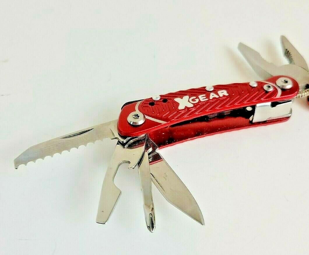 Red Metal XGEAR Multi-Tool for Key Ring – 3″ Long