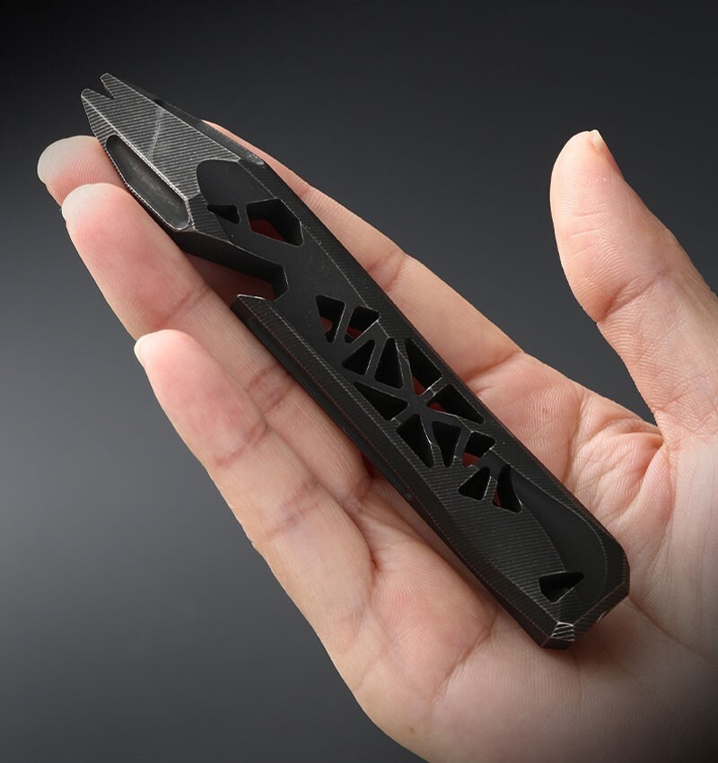 TWOSUN Titanium Alloy Hollow Out Pry Bar Crowbar Opener Pocket EDC Multi Tools