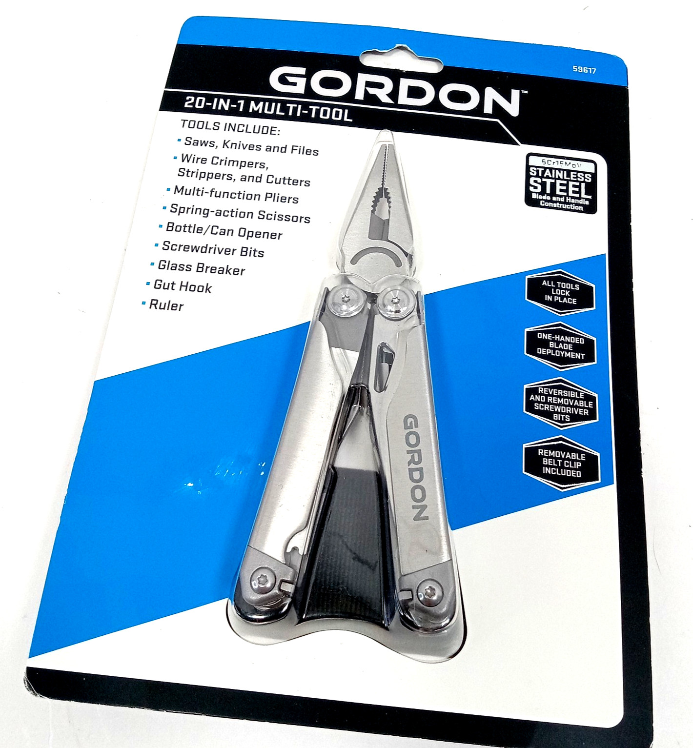 GORDON 20 in 1 Multi-Tool with Woven Sheath Harbor Freight