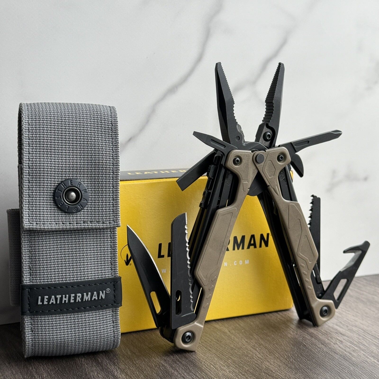 Leatherman OHT Brown/Tan w/Snap Sheath, Superb 154CM cutters!