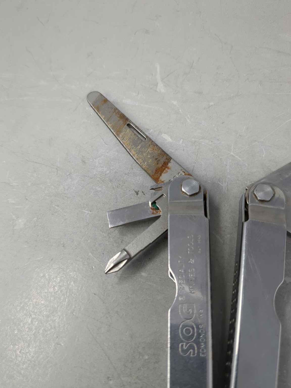 Vintage SOG Specialty Knives Multi-Tool Stainless Steel Pliers Patent Ped