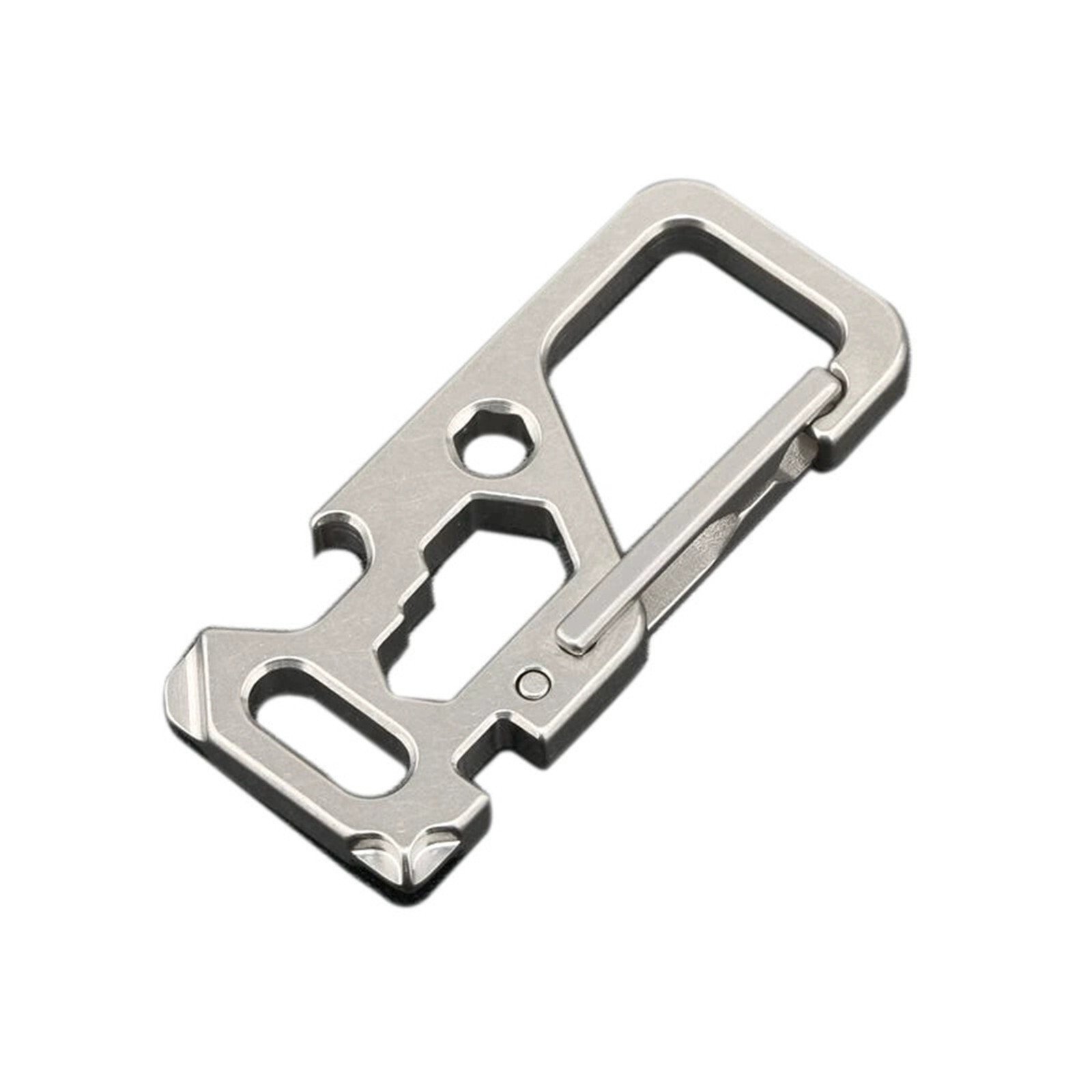 Titanium Alloy Multi Tool Outdoor Travel EDC Portable Keychain Carabiner Opener