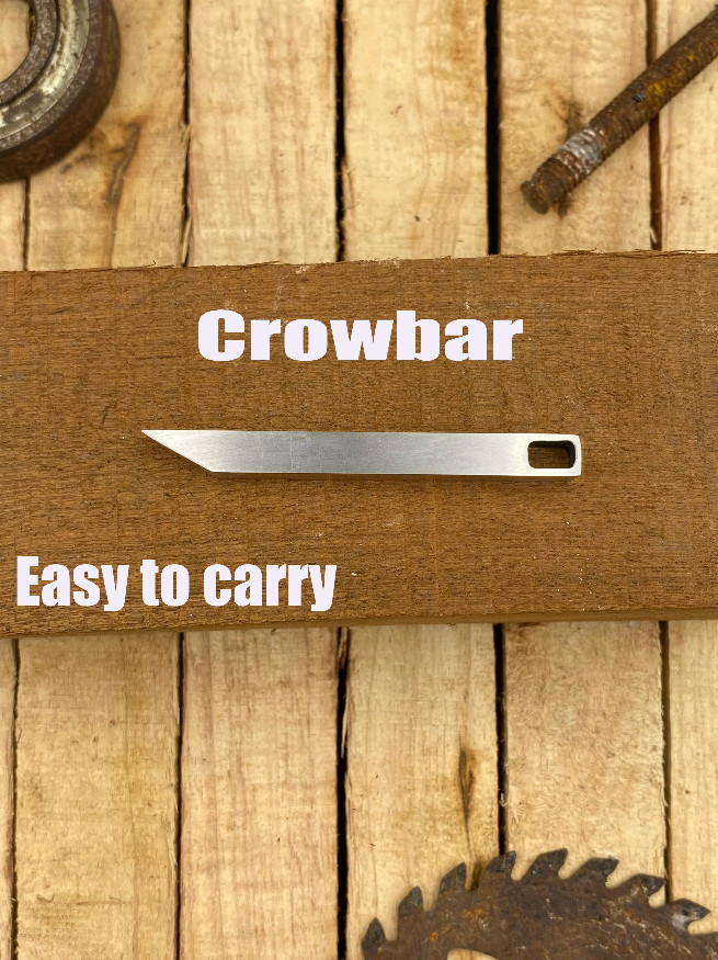 1pc EDC Pry Bar Stainless Steel Keychain Pocket Tool for Everyday Carry – NEW
