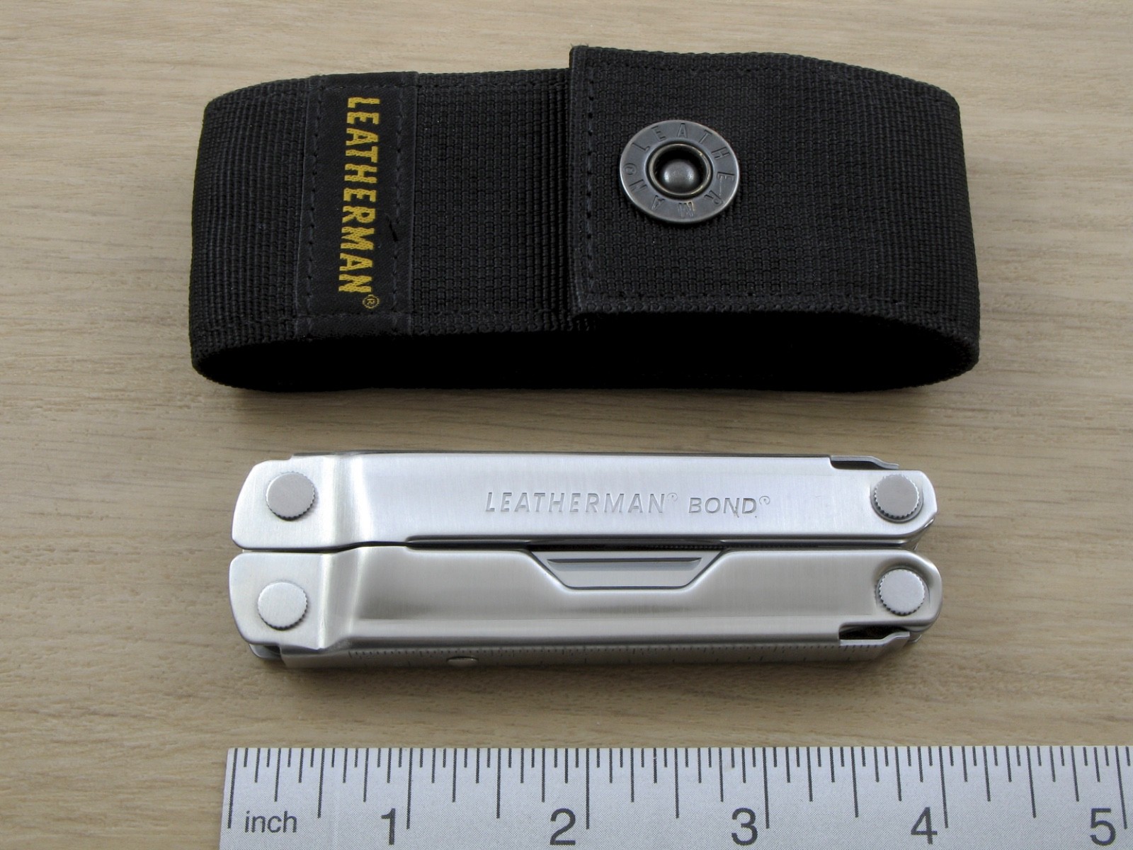 Leatherman Bond Multi-Tool, Sheepsfoot Knife, w/Sheath – “DRAPER” – Excellent