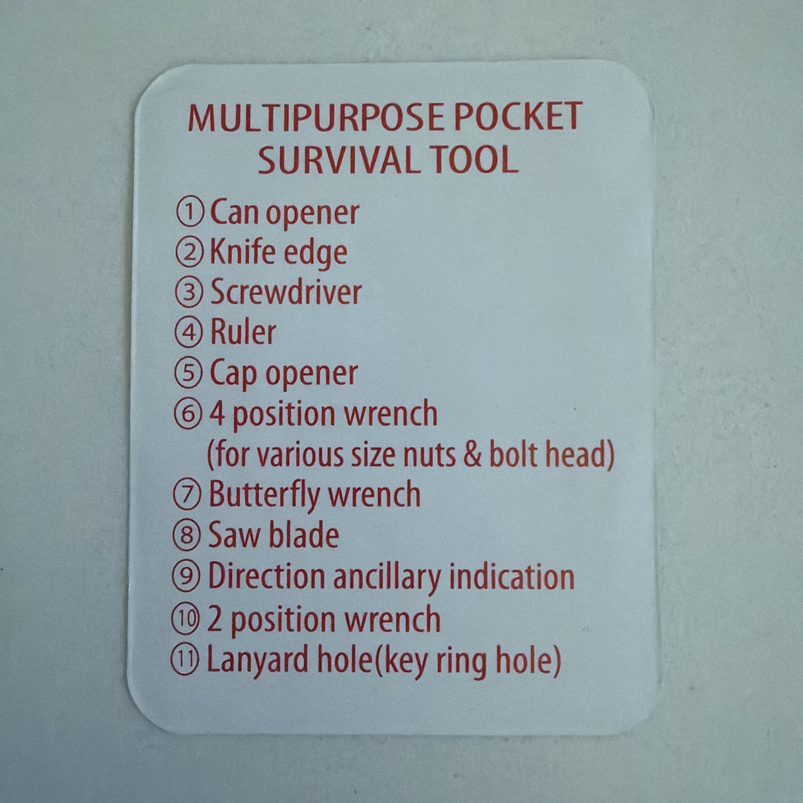 Black Stainless Steel 11 in 1 Wallet Multi Tool Knife Survival Camping w/Sleeve