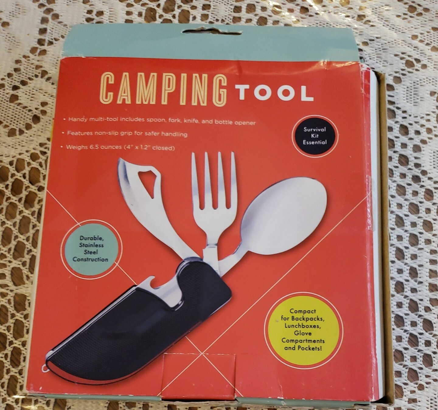 Ultimate Camping Utensil Survival Tool w/Knife, Fork, Spoon! New Old Stock Read