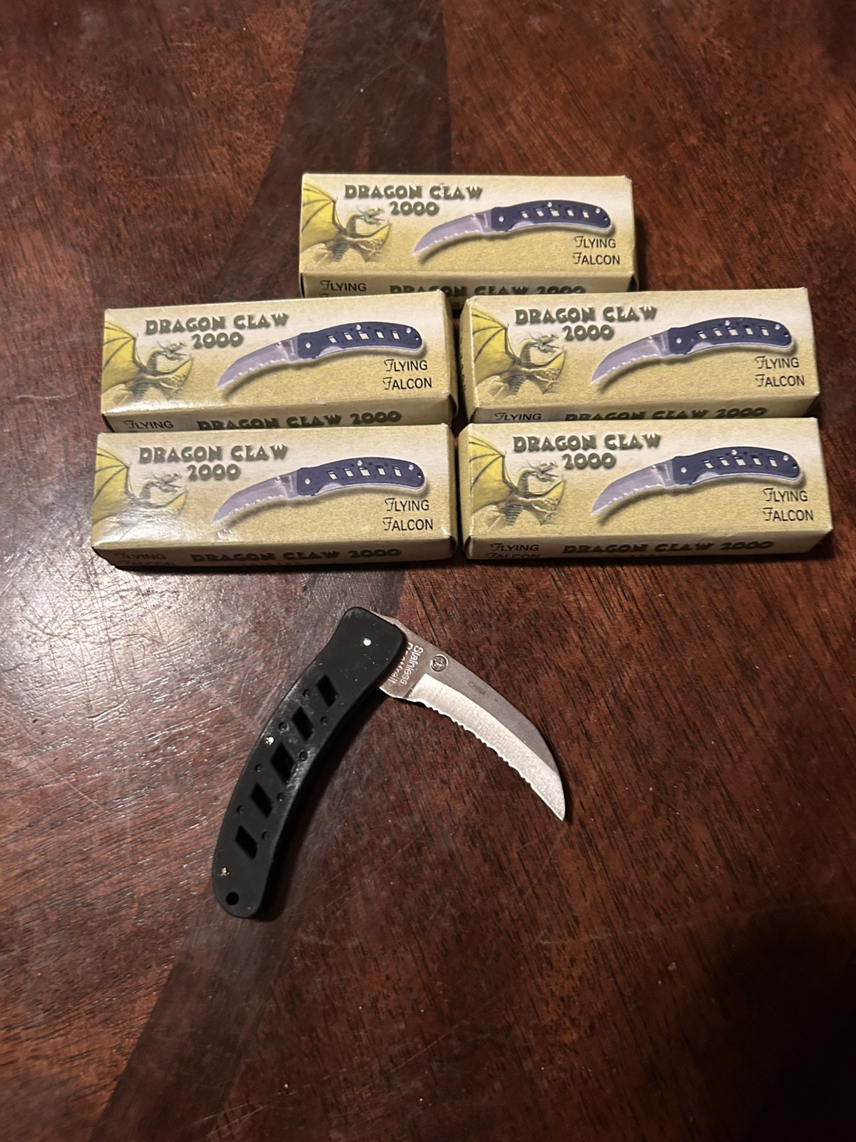 DRAGON CLAW 2000 Flying Falcon, Folding Pocket Knife LOT OF 5