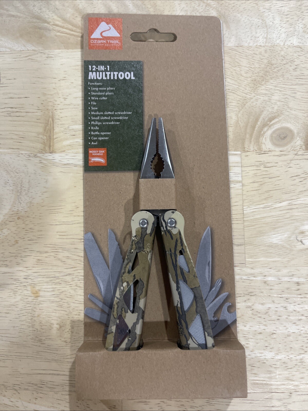 Ozark Trail Camo Multi-Tool 12-in-1, Stainless Steel NEW