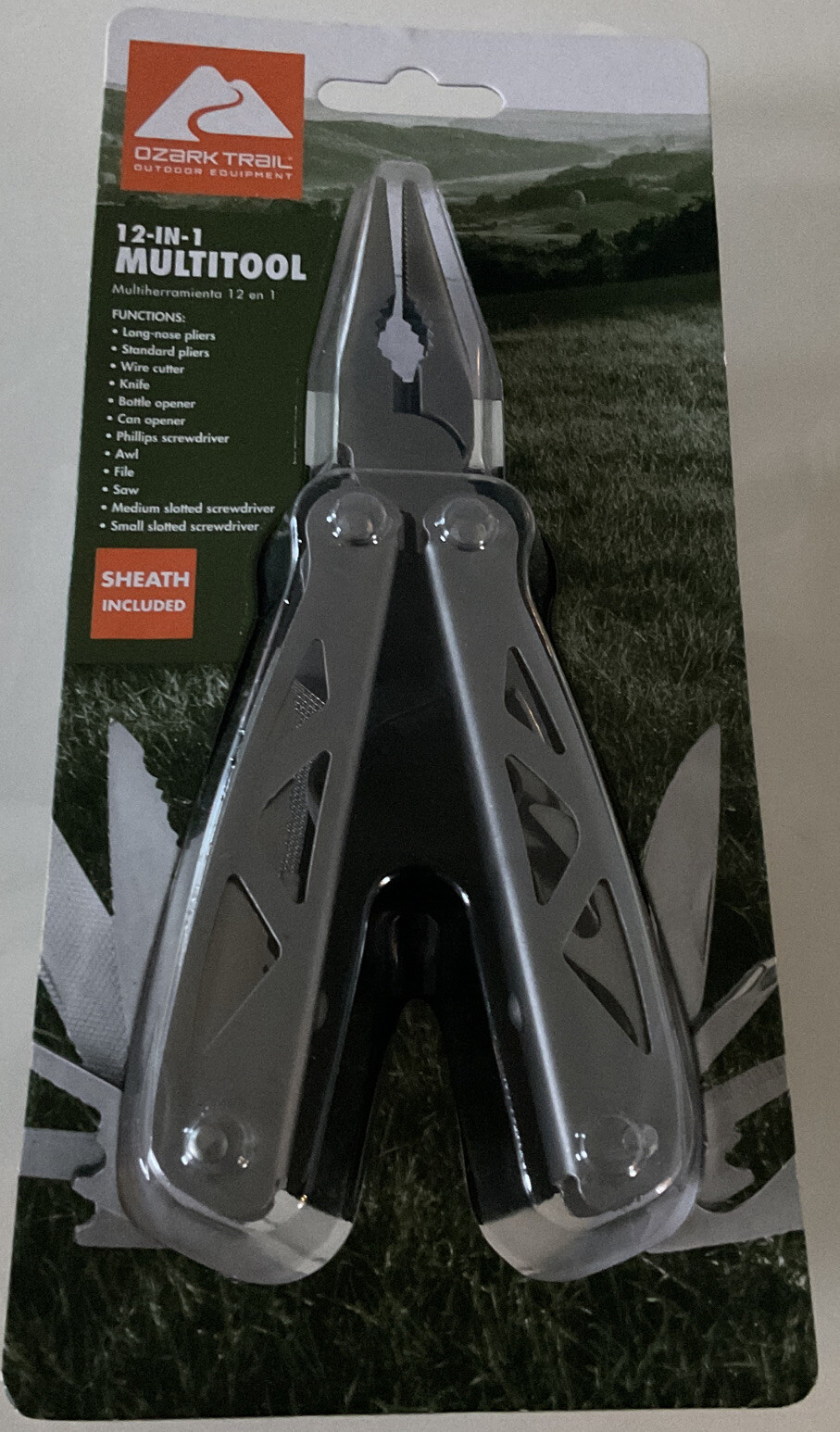 NIB Ozark Trail 12-in-1 Multi Tool w/ Sheath Camping Fishing NEW