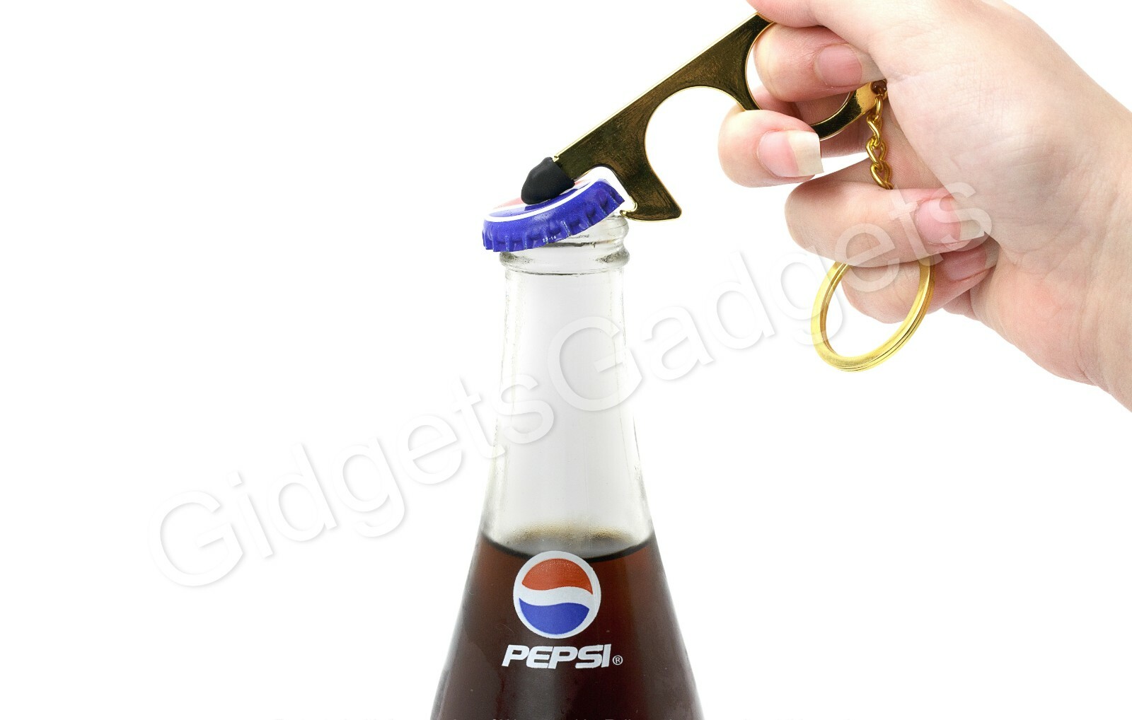 5 Pack Clean Gold Key Door Opener Handheld Keychain No Touch Hand Tool