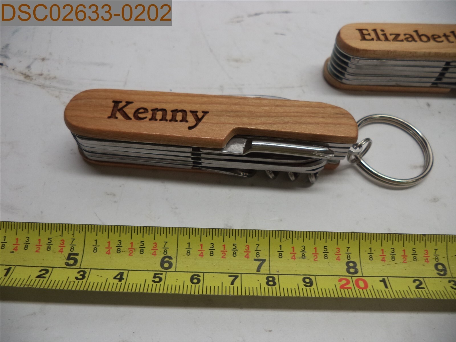QTY=144:MIXED LOT OF PERSONALIZED NAMES: Key Largo Swiss Army Pocket Knifes 3.5″