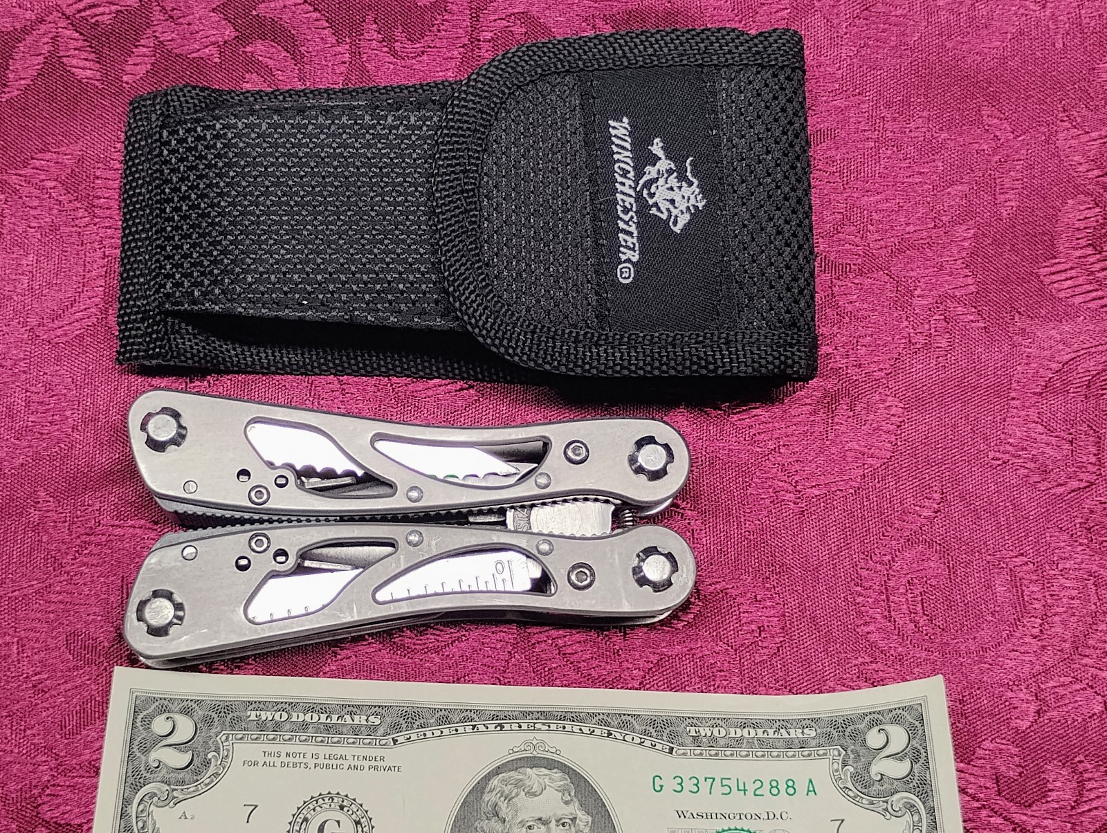 Winchester Multi Tool Mens Pocket Knife Fishing Hunting Shooting Pliers Sheath