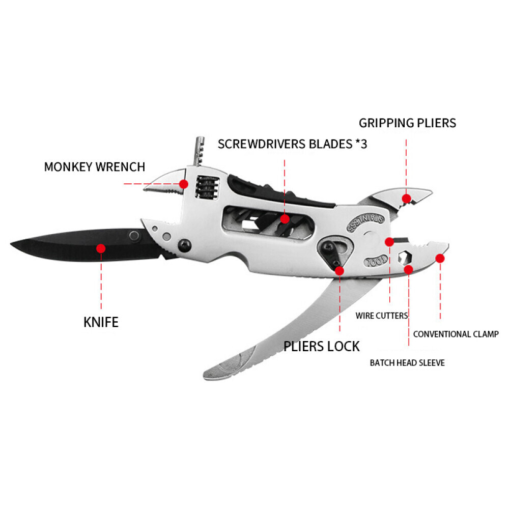 Folding Multi tool Knife Multipurpose Outdoor Pocket Pliers Multitool Camping