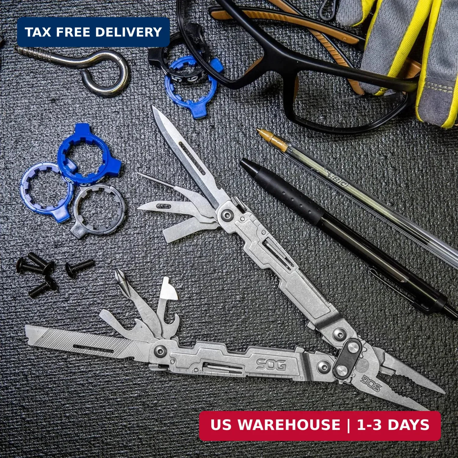 SOG PowerAccess Well-Rounded One-Handed Lightweight Daily Pocketable Stainless S