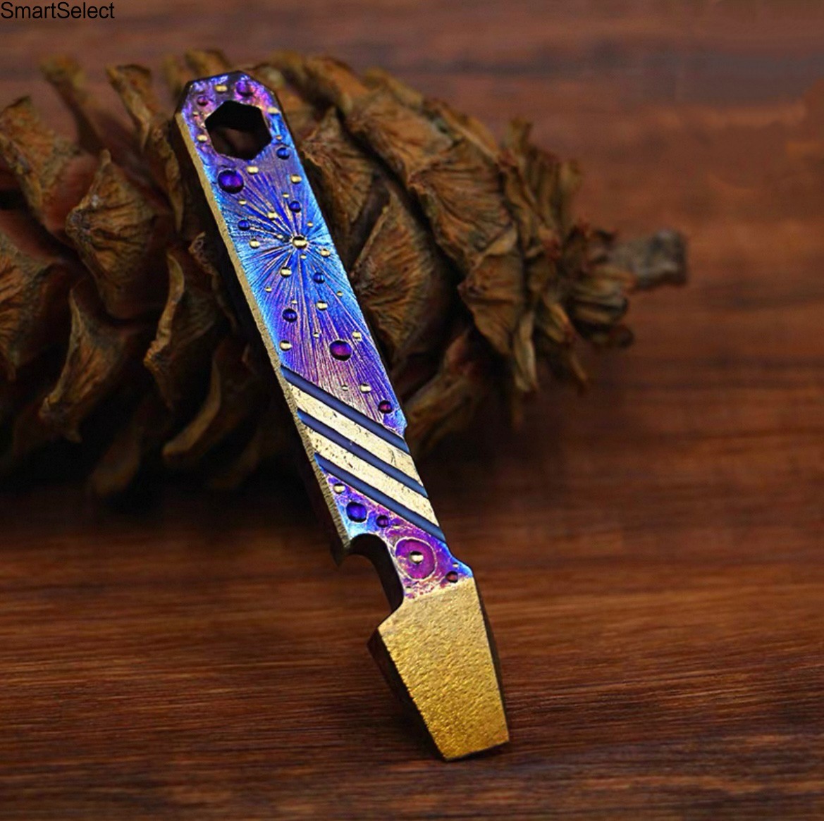 Titanium EDC Milled Crowbar Bottle Opener Outdoor Multi Tool Corrosion Resistant