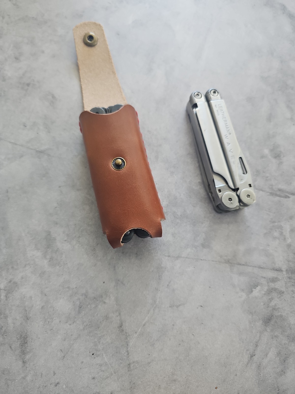 Leatherman wave Or Wave+ leather sheath handmade. Sheath only.