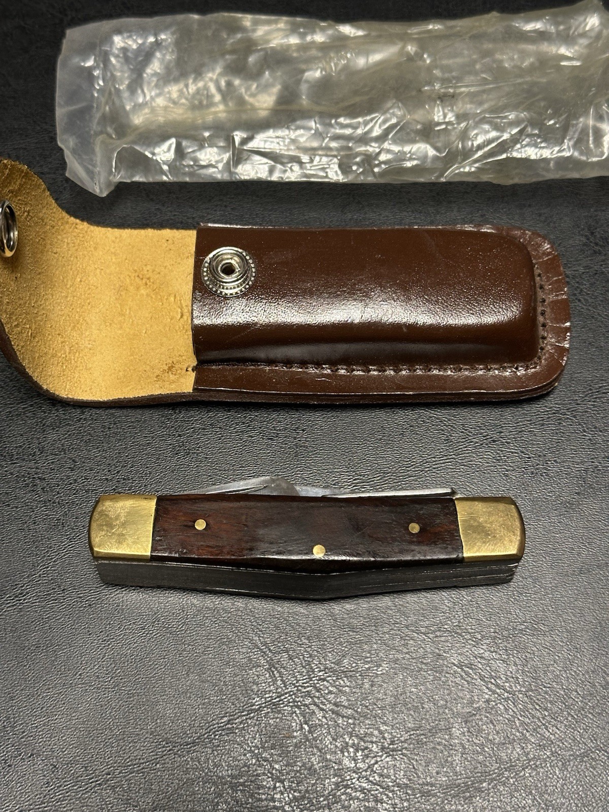 Multi Tool Knife With Leather Sheath For Belt