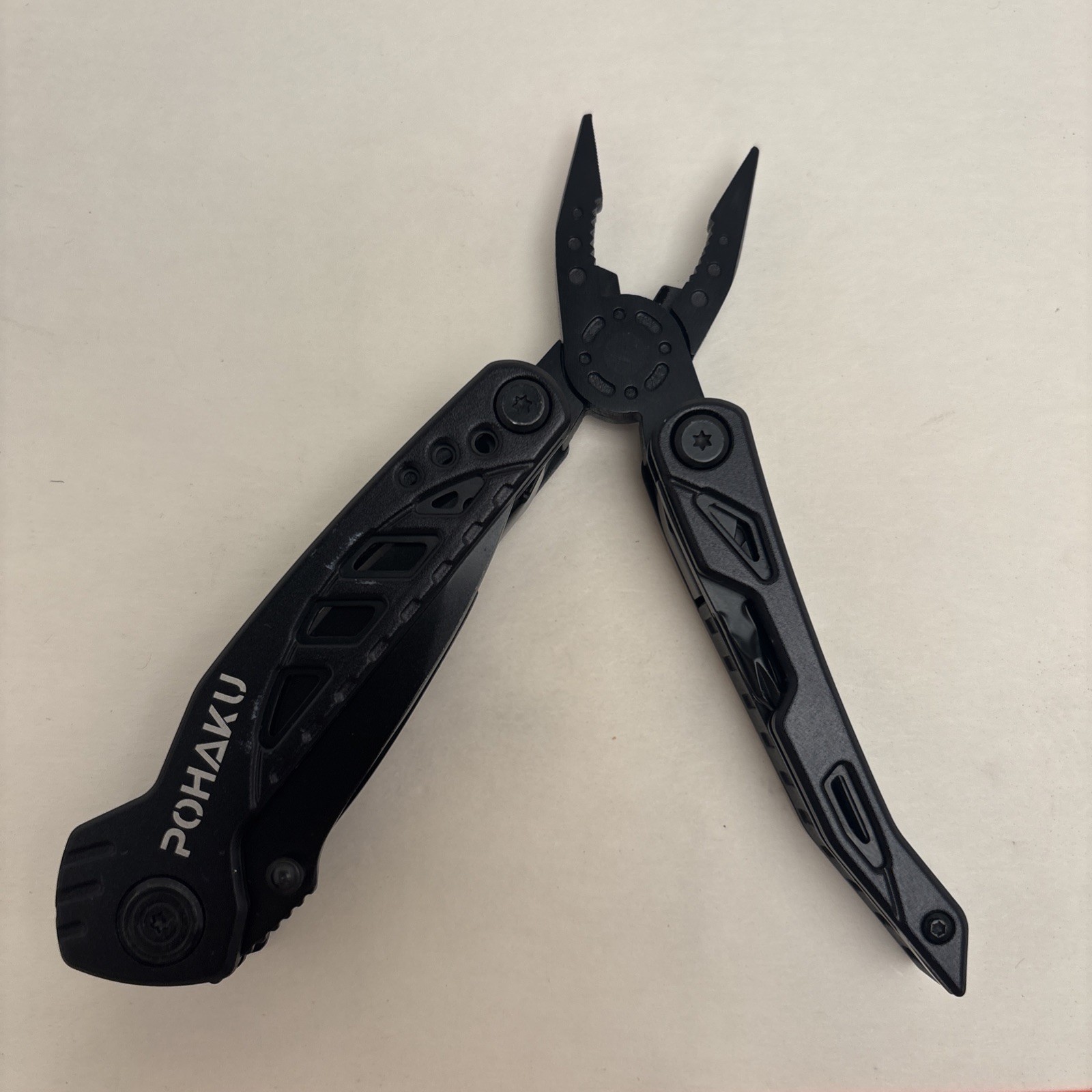Pohaku Black Multi Tool Hunt Hike Camp Tactical Survival Camp Sheath Included