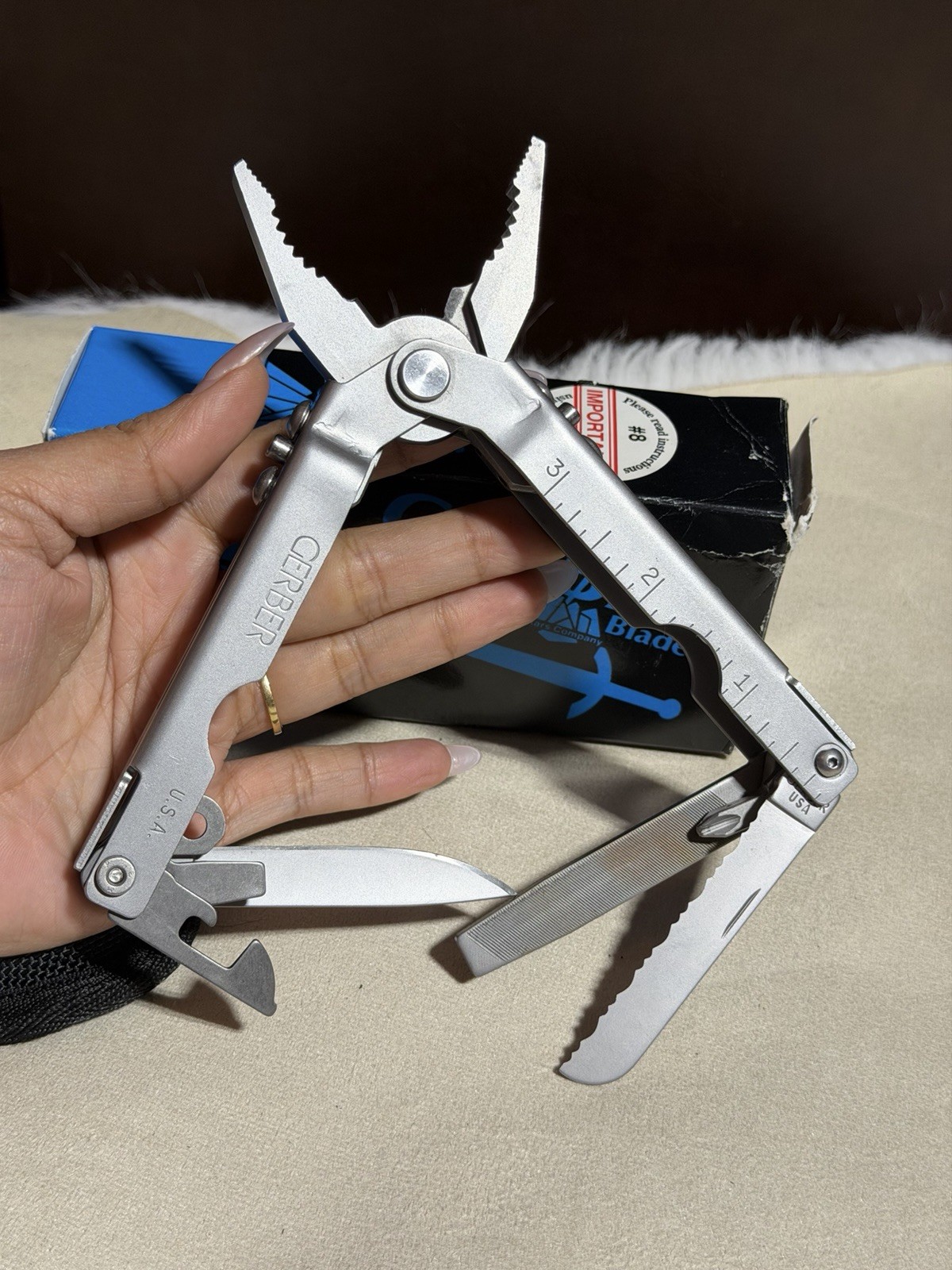 Vintage Gerber Multi-Plier 55800 Stainless Multi-Tool W/ Sheath Box USA