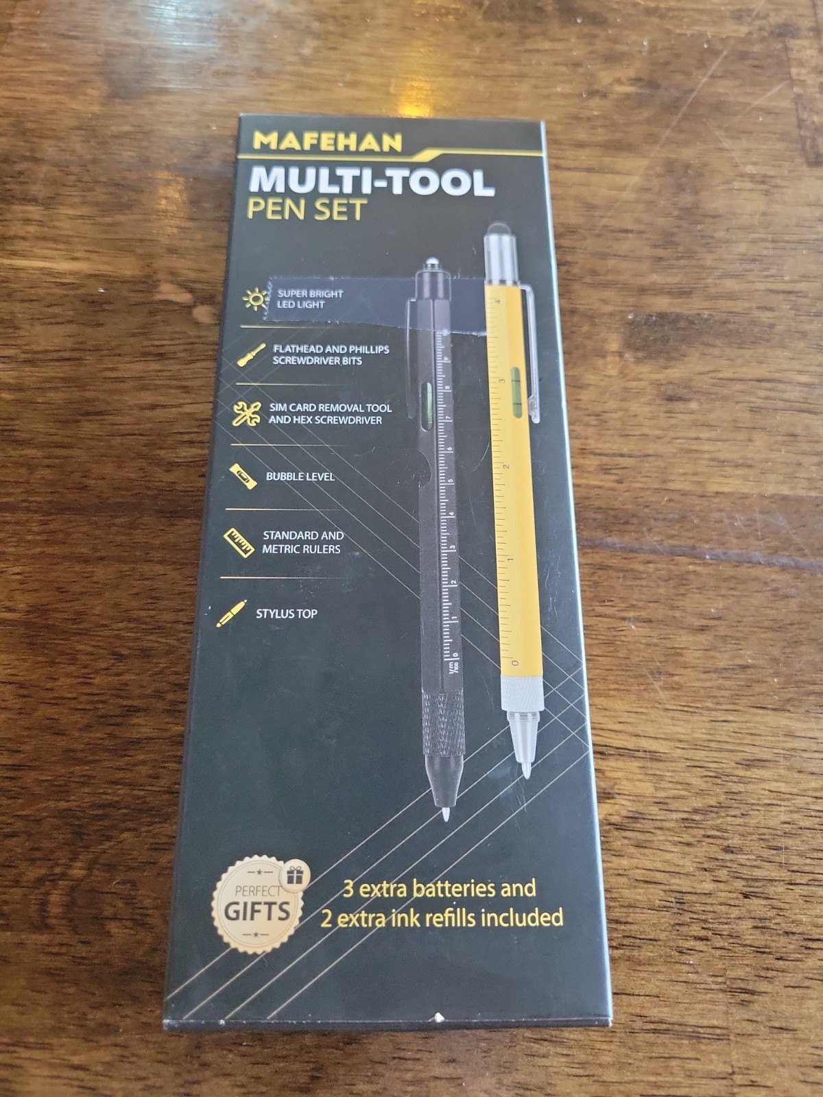 Mafehan Multi-Tool Pen Set (10 in 1) – NEVER OPENED Perfect Gifts Ruler Level 5