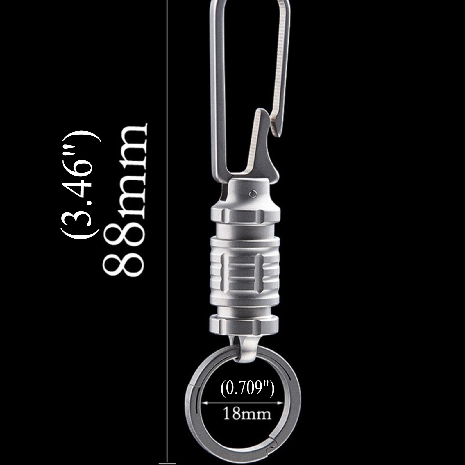 360 Degree Titanium Integrated Belt Universal Quick Release Buckle Car Keychain