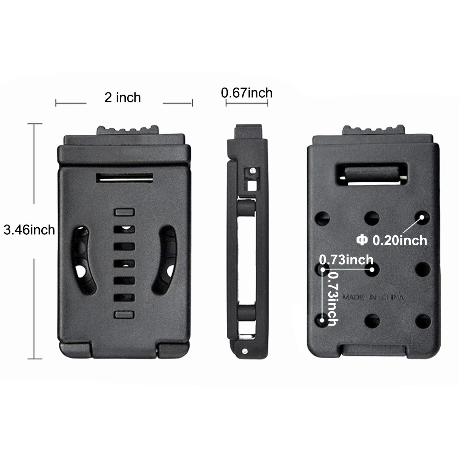 YCYU 2Pack Knife Belt Clip Outdoor Loops Gun Blade Sheath Tool Lock with Moun…
