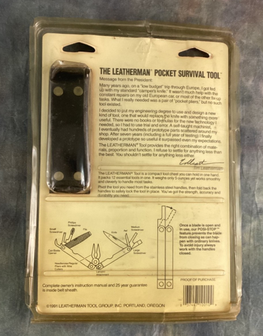 Original 1991 Leatherman Pocket Survival Tool PST Multi-Tool USA