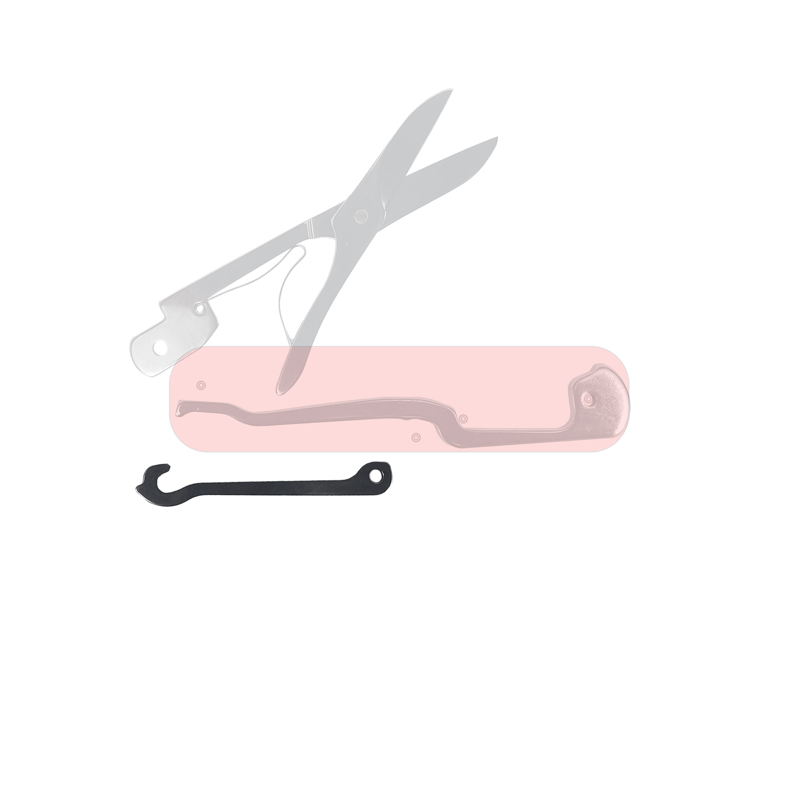 Parts from 91 mm Victorinox Swiss Army Knife: 1 Part For Mods or Repair