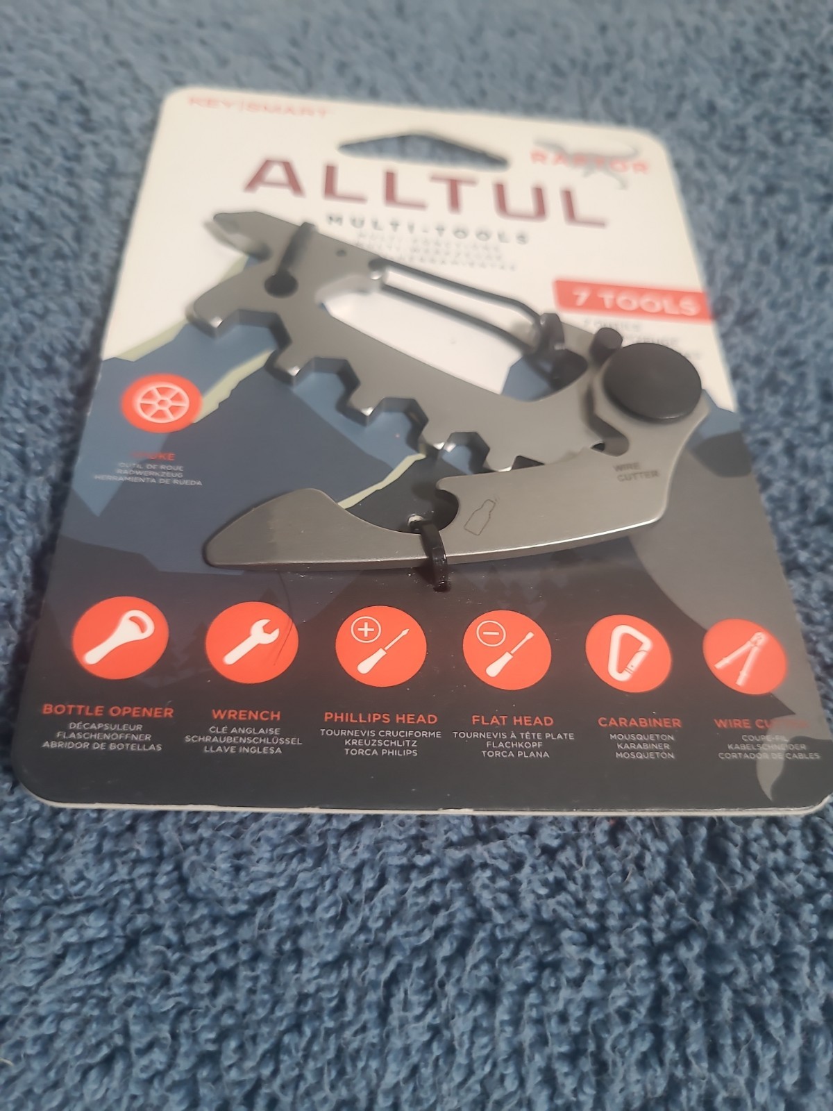 KeySmart AllTul Raptor Multi-tool for Keyring 7 Tools Stainless Steel (NEW)