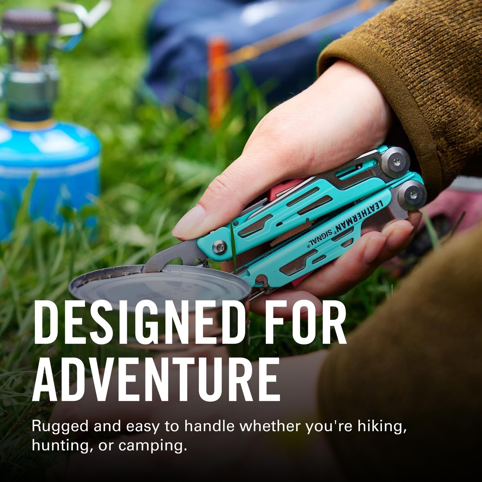 LEATHERMAN Signal 19-in-1 Outdoor Multitool Camping Survival EDC, Blue/Red