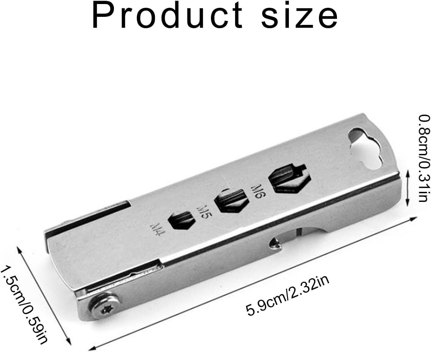 Everyday Carry Multi-Tool for Keychains – SIM Pin, Nail File, Ruler, Hex Socket