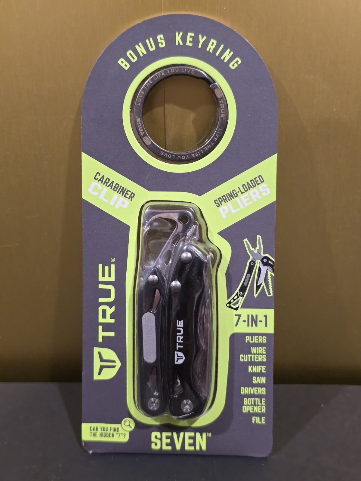 True Utility Seven Multi-Tool 7 in 1 Compact Pocket Knife Quick Release Clip