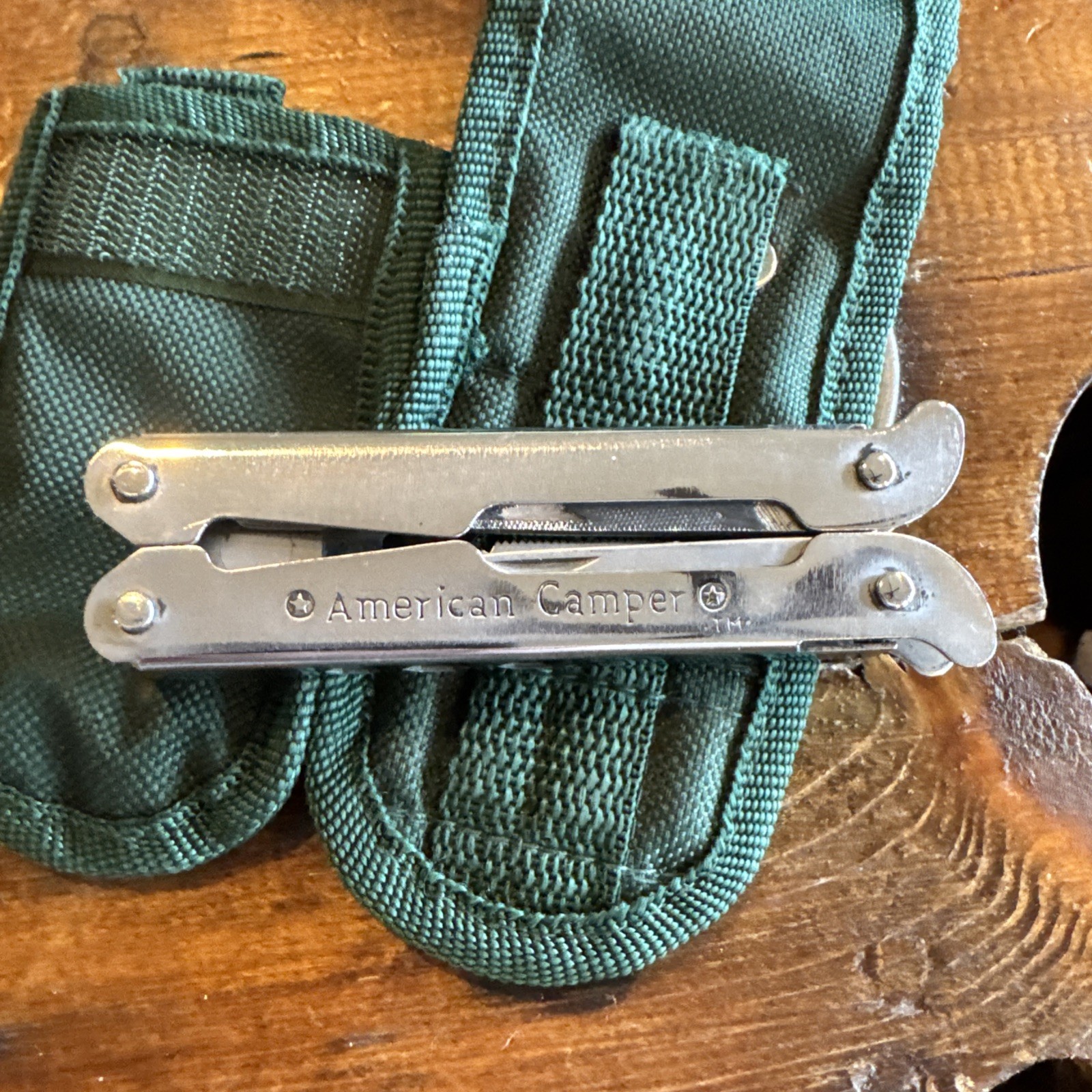 Vintage American Camper Stainless Steel Multi Tool W/ Nylon Case & Bits