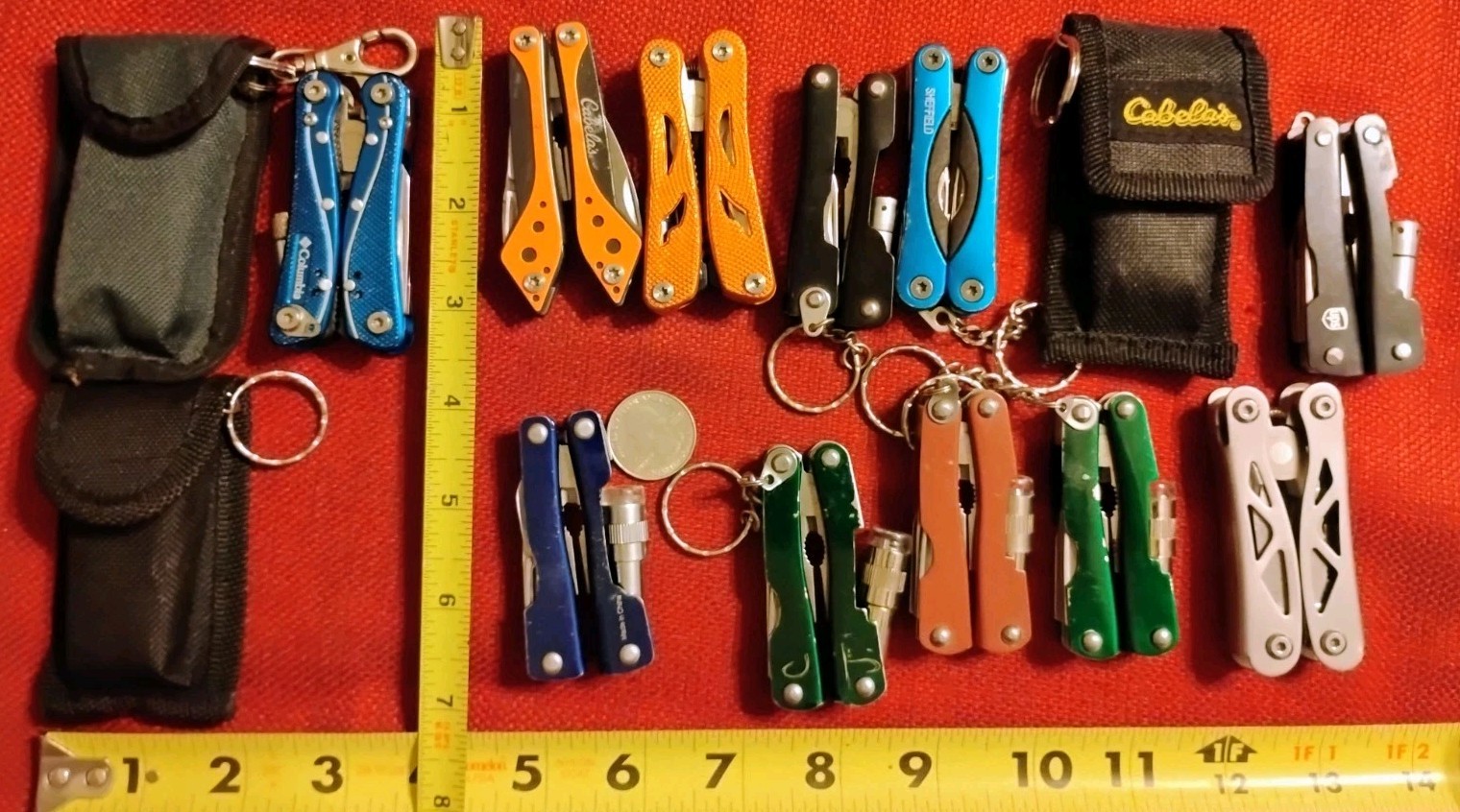 Multitool smaller size 14pc lot working EDC camping Cabelas flashlight Columbia