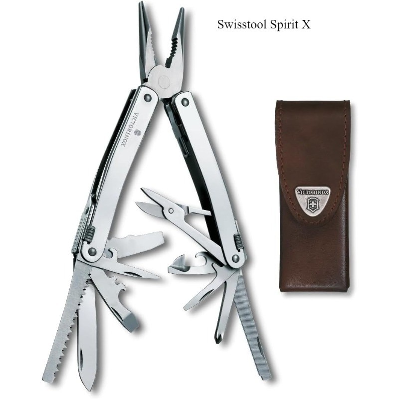 Victorinox Swiss Tool Spirit X Multi Tool, 24 Function Swiss Made – Silver