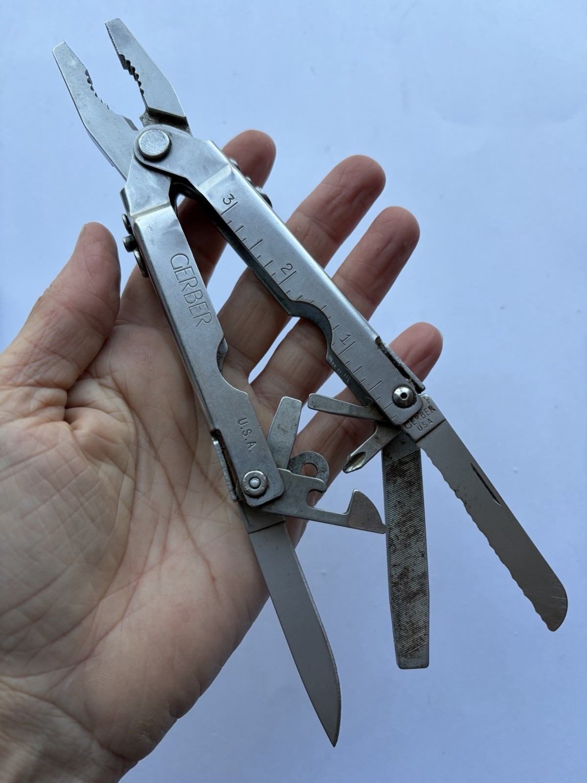 VINTAGE 1990s GERBER USA ORIGINAL BLUNT NOSE MULTI-PLIER MULTI-TOOL IN NEW POUCH