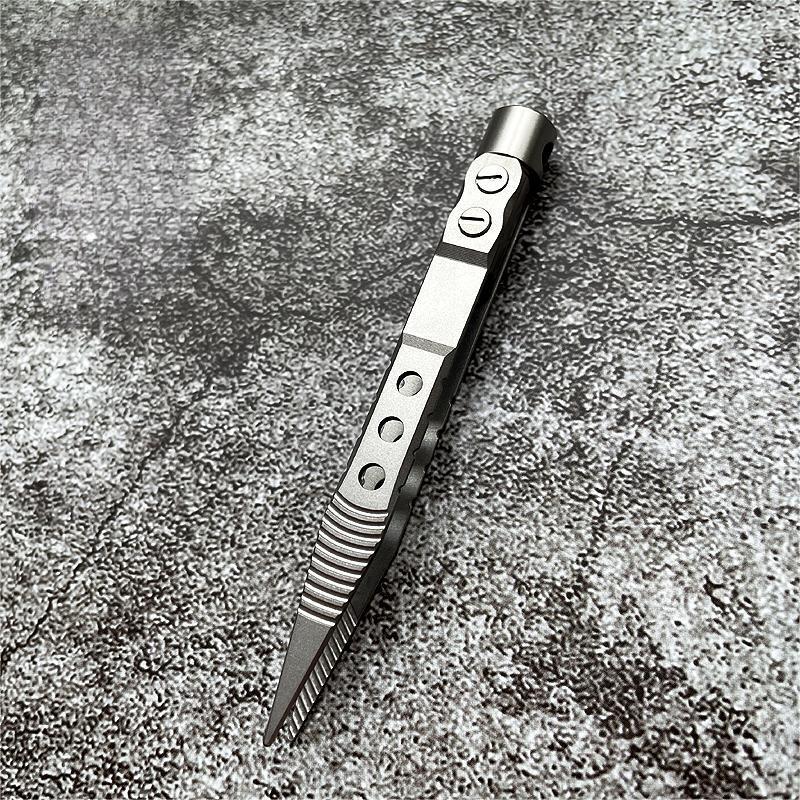 Titanium Tweezer EDC Portable Antiskid Anti-Static Pocket Tool Outdoor Camping