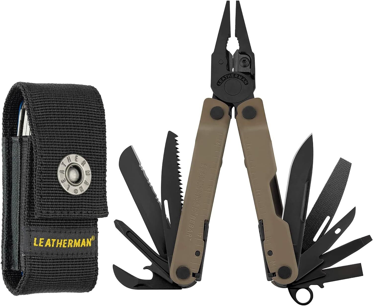 NEW.Rebar Multitool with Premium Replaceable Wire Cutters and Saw,Coyote