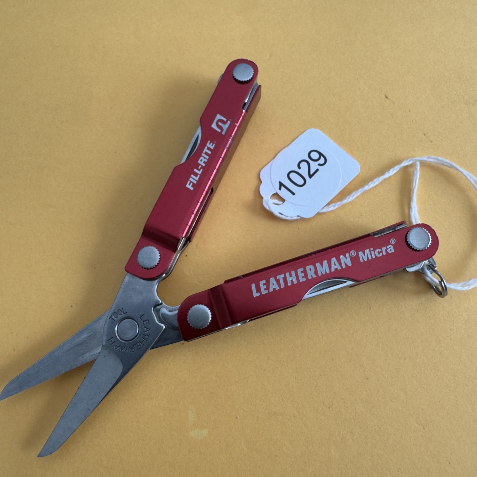 Leatherman Micra Multi Tool Pocket Knife Scissors Stainless Red EDC #1029