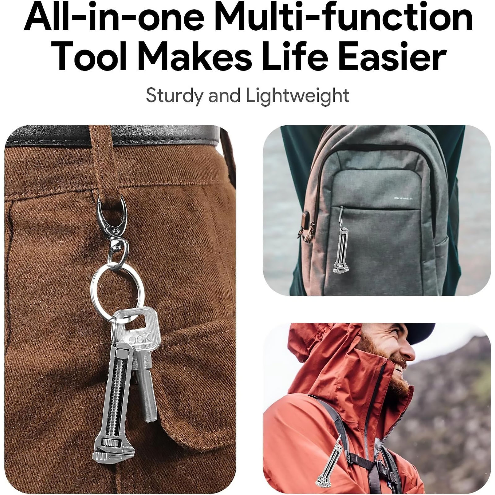 3PCS Alloy Multi Functional Wrench Set with Bottle Opener for Repair and DIY