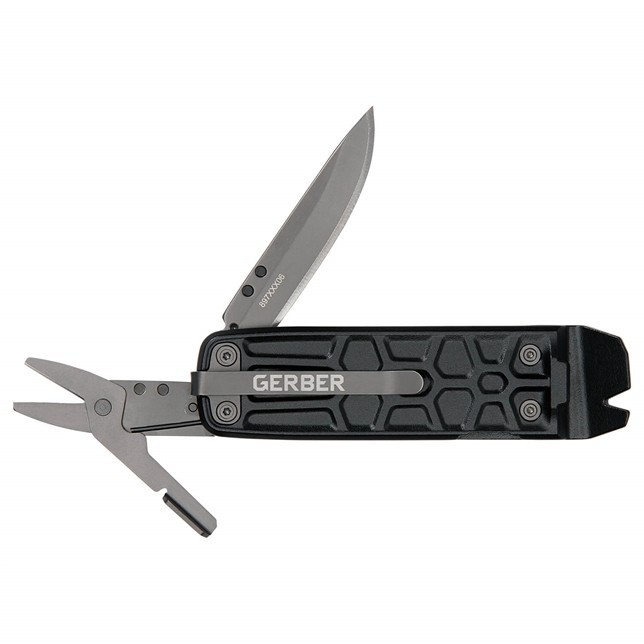 Gerber Lockdown Slim Pry Multi-Tool Knife Stainless Steel 7 tools EDC