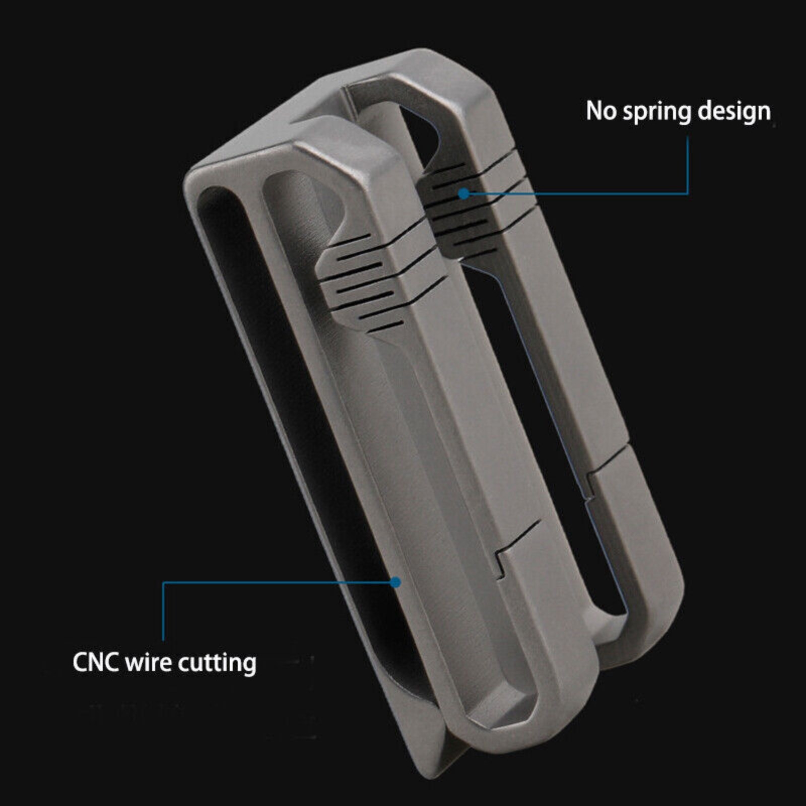Titanium Alloy Keychain Quick Buckle Detach Belt Waist Hanging Key Ring EDC Tool