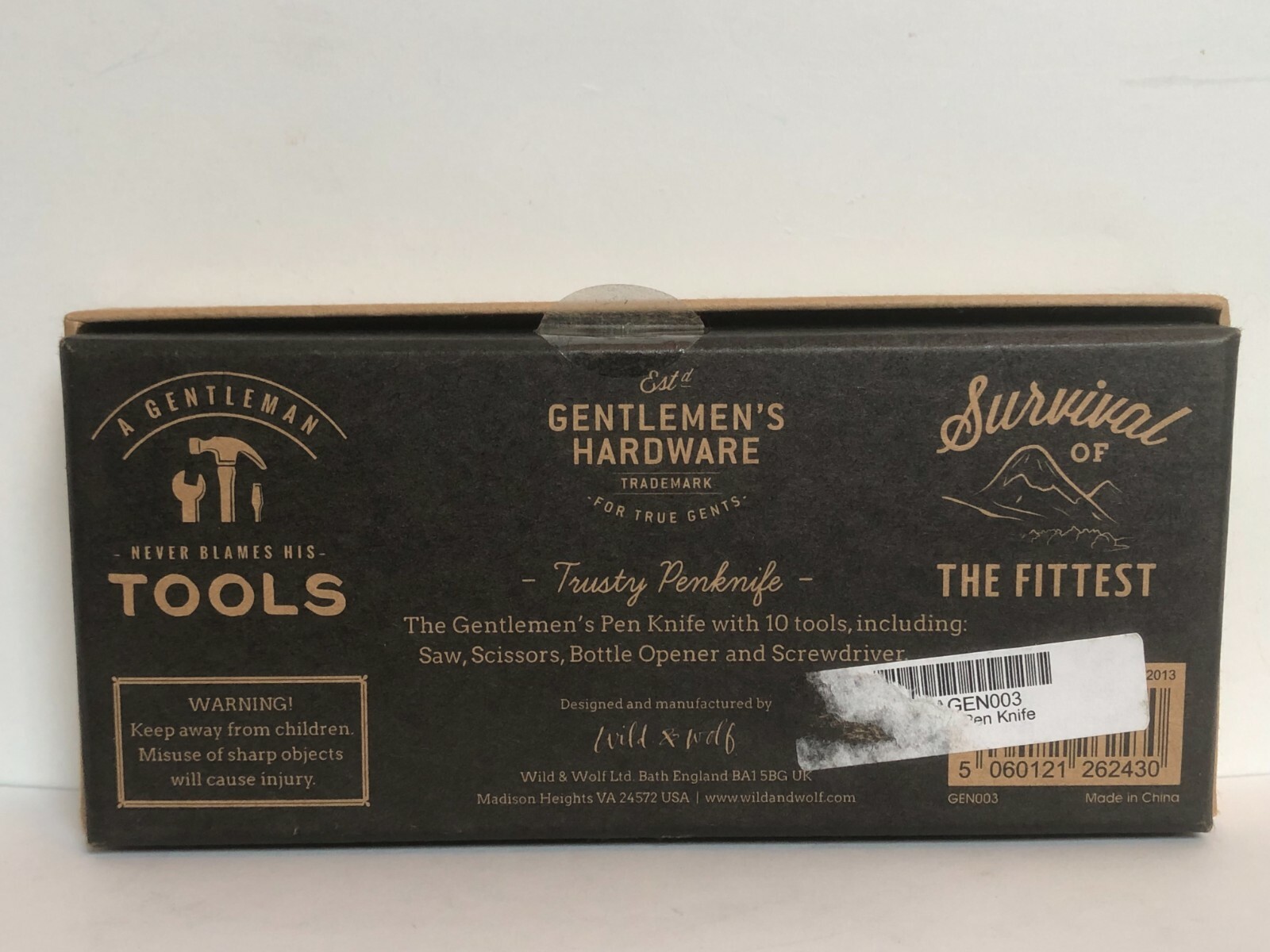 GENTLEMEN’S HARDWARE, Trusty Pen knife, Model No. 05, Stainless Steel