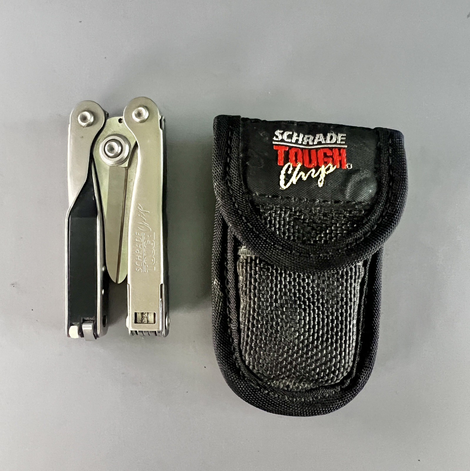 Schrade Tough Chip 10 in One Compact Mini Multi Tool Belt Sheath
